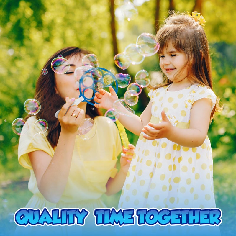 Atlasonix Giant Bubble Wands Outdoor Toys for Kids Large Blowing Rings Variety Shapes Set for Big soap Bubbles Includes Huge Bubble Mix Solution kit Refill Summer Party Park Beach Fun Activities - Image 3